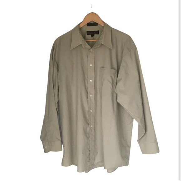 CHRISTIAN Dumas Men's Button-Down Dress Shirt Canada-Made Sz 17.5 - Picture 1 of 4